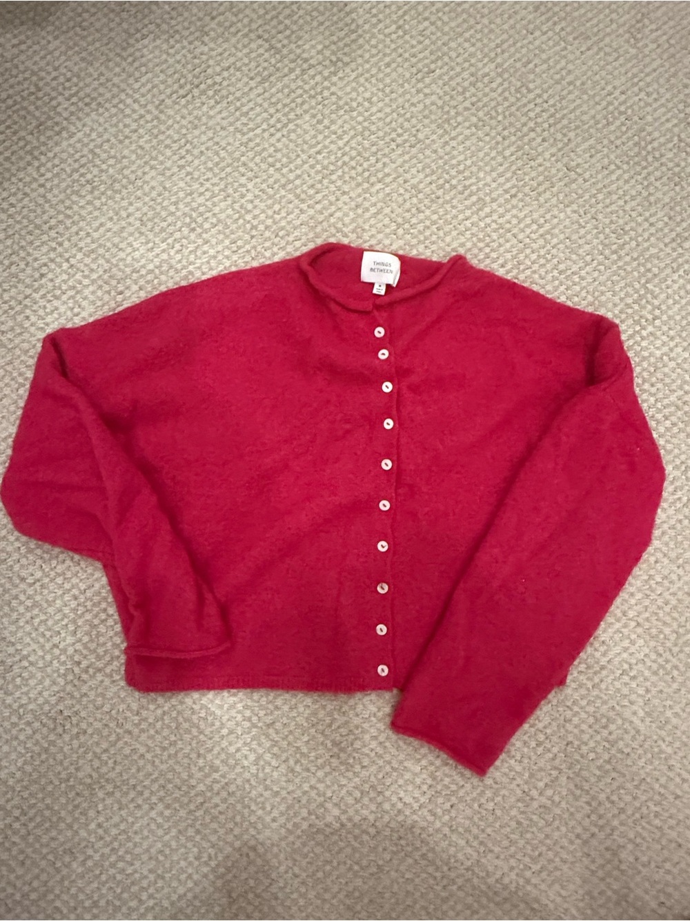 Things between from Coco McCall Fuchsia Button-Front Sweater Cardigan never worn